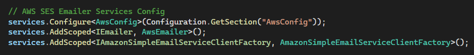 Startup with IOptions config